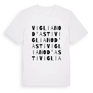 Vigliano d'Asti ordlek t-shirt – ekologisk bomull t-shirt från Pinshirt