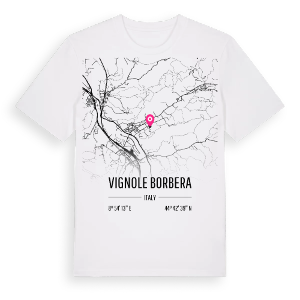 Vignole Borbera karta t-shirt – ekologisk bomull t-shirt från Pinshirt
