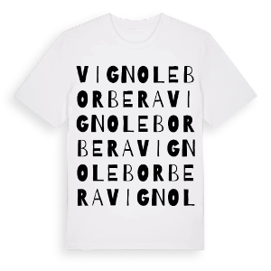 Vignole Borbera ordlek t-shirt – ekologisk bomull t-shirt från Pinshirt