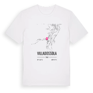 Villadossola karta t-shirt – ekologisk bomull t-shirt från Pinshirt
