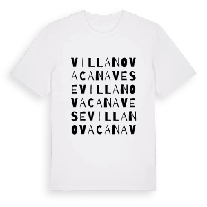 Villanova Canavese ordlek t-shirt – ekologisk bomull t-shirt från Pinshirt