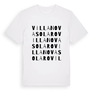 Villanova Solaro ordlek t-shirt – ekologisk bomull t-shirt från Pinshirt