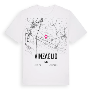 Vinzaglio karta t-shirt – ekologisk bomull t-shirt från Pinshirt