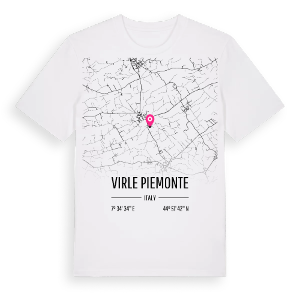 Virle Piemonte karta t-shirt – ekologisk bomull t-shirt från Pinshirt