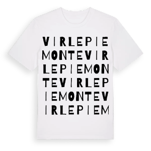 Virle Piemonte ordlek t-shirt – ekologisk bomull t-shirt från Pinshirt