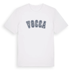 Vocca college t-shirt – ekologisk bomull t-shirt från Pinshirt