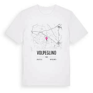 Volpeglino karta t-shirt – ekologisk bomull t-shirt från Pinshirt
