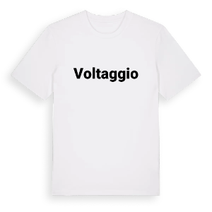 Voltaggio fetstil t-shirt – ekologisk bomull t-shirt från Pinshirt
