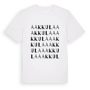 Aakkula ordlek t-shirt – ekologisk bomull t-shirt från Pinshirt