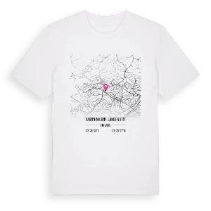 Aaroninkorpi-Lähdeniitty karta t-shirt – ekologisk bomull t-shirt från Pinshirt