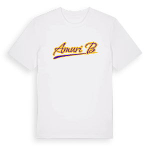 Amuri B baseball t-shirt – ekologisk bomull t-shirt från Pinshirt