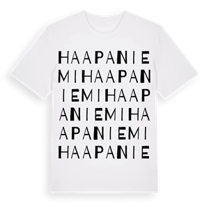 Haapaniemi ordlek t-shirt – ekologisk bomull t-shirt från Pinshirt