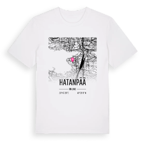 Hatanpää karta t-shirt – ekologisk bomull t-shirt från Pinshirt