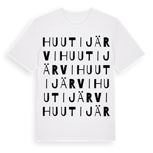 Huutijärvi ordlek t-shirt – ekologisk bomull t-shirt från Pinshirt