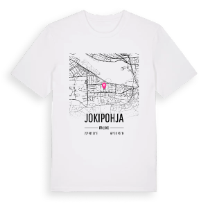 Jokipohja karta t-shirt – ekologisk bomull t-shirt från Pinshirt