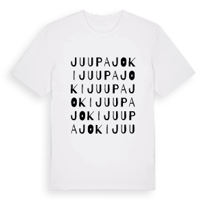 Juupajoki ordlek t-shirt – ekologisk bomull t-shirt från Pinshirt