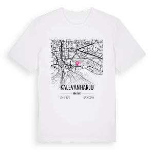Kalevanharju karta t-shirt – ekologisk bomull t-shirt från Pinshirt