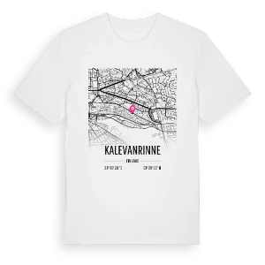 Kalevanrinne karta t-shirt – ekologisk bomull t-shirt från Pinshirt