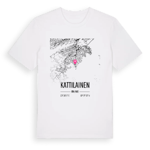 Kattilainen karta t-shirt – ekologisk bomull t-shirt från Pinshirt