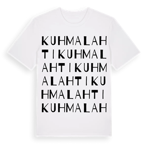 Kuhmalahti ordlek t-shirt – ekologisk bomull t-shirt från Pinshirt