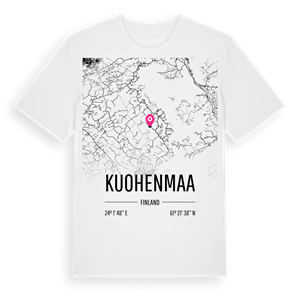 Kuohenmaa karta t-shirt – ekologisk bomull t-shirt från Pinshirt