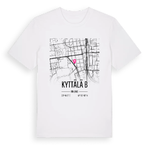 Kyttälä B karta t-shirt – ekologisk bomull t-shirt från Pinshirt
