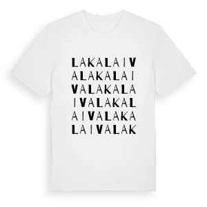 Lakalaiva ordlek t-shirt – ekologisk bomull t-shirt från Pinshirt