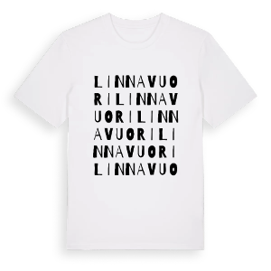 Linnavuori ordlek t-shirt – ekologisk bomull t-shirt från Pinshirt