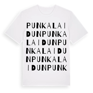 Punkalaidun ordlek t-shirt – ekologisk bomull t-shirt från Pinshirt