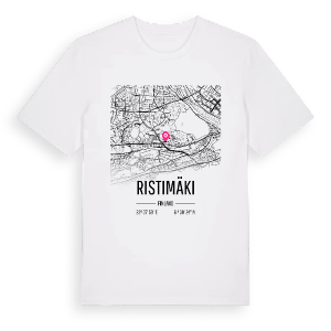 Ristimäki karta t-shirt – ekologisk bomull t-shirt från Pinshirt