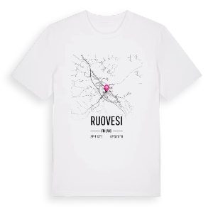 Ruovesi karta t-shirt – ekologisk bomull t-shirt från Pinshirt