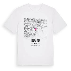 Rusko karta t-shirt – ekologisk bomull t-shirt från Pinshirt
