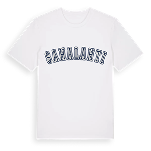 Sahalahti college t-shirt – ekologisk bomull t-shirt från Pinshirt