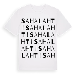 Sahalahti ordlek t-shirt – ekologisk bomull t-shirt från Pinshirt