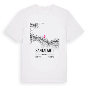 Santalahti karta t-shirt – ekologisk bomull t-shirt från Pinshirt