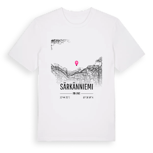 Särkänniemi karta t-shirt – ekologisk bomull t-shirt från Pinshirt