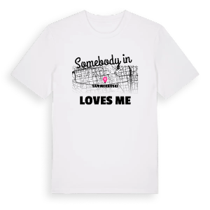 Någon i Tammerkoski älskar mig t-shirt – ekologisk bomull t-shirt från Pinshirt