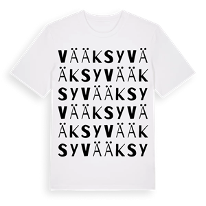 Vääksy ordlek t-shirt – ekologisk bomull t-shirt från Pinshirt