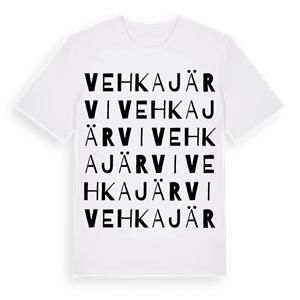 Vehkajärvi ordlek t-shirt – ekologisk bomull t-shirt från Pinshirt