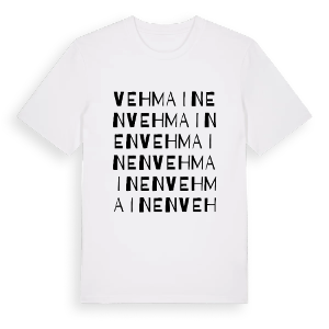 Vehmainen ordlek t-shirt – ekologisk bomull t-shirt från Pinshirt