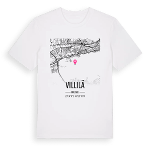 Villilä karta t-shirt – ekologisk bomull t-shirt från Pinshirt