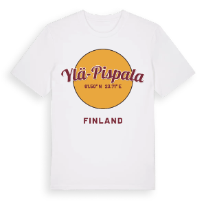 Ylä-Pispala cirkel t-shirt – ekologisk bomull t-shirt från Pinshirt