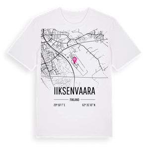 Iiksenvaara karta t-shirt – ekologisk bomull t-shirt från Pinshirt