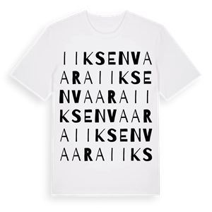 Iiksenvaara ordlek t-shirt – ekologisk bomull t-shirt från Pinshirt