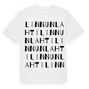 Linnunlahti ordlek t-shirt – ekologisk bomull t-shirt från Pinshirt