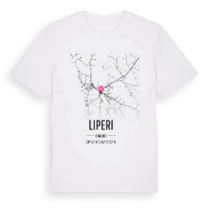 Liperi karta t-shirt – ekologisk bomull t-shirt från Pinshirt