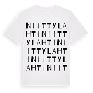 Niittylahti ordlek t-shirt – ekologisk bomull t-shirt från Pinshirt
