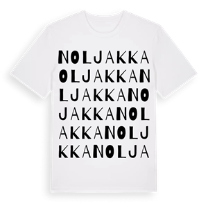 Noljakka ordlek t-shirt – ekologisk bomull t-shirt från Pinshirt