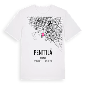 Penttilä karta t-shirt – ekologisk bomull t-shirt från Pinshirt