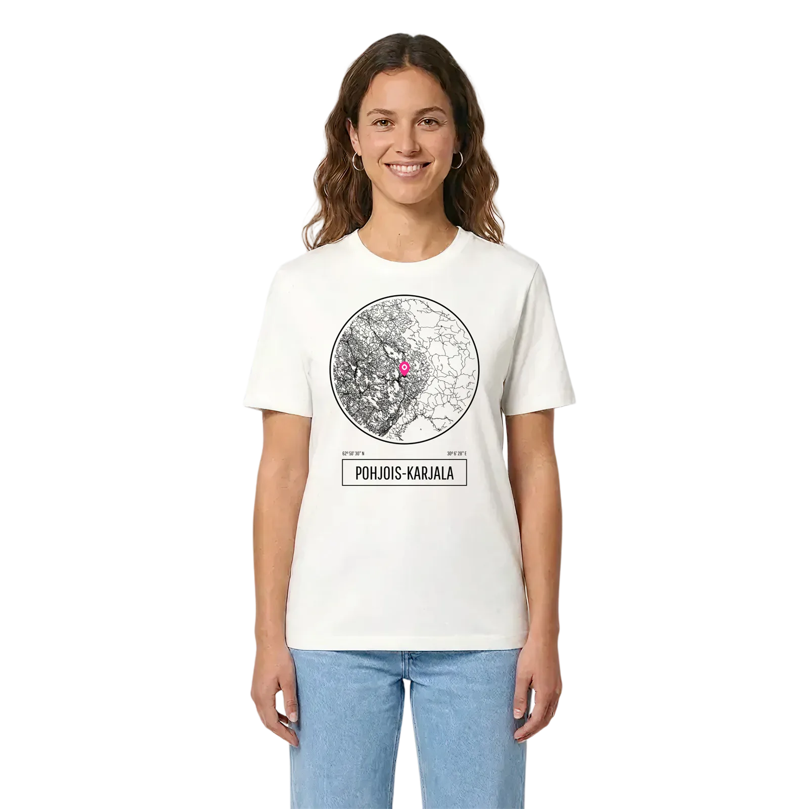 Pohjois-Karjala t-shirt – White, i miljö